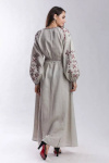Grey embroidered dress Flower of fern